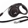 Flexi Classic Cord For Dogs Retractable Lead Black Medium 5m