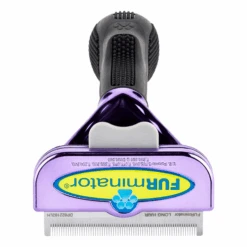 Furminator DeShedding Tool - Large Cat Long Hair Metallic [Purple] -Wah Shop FU 01226 3