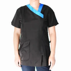 Groomtech Latina Grooming Tunic - Blue Trim [Size: Small]