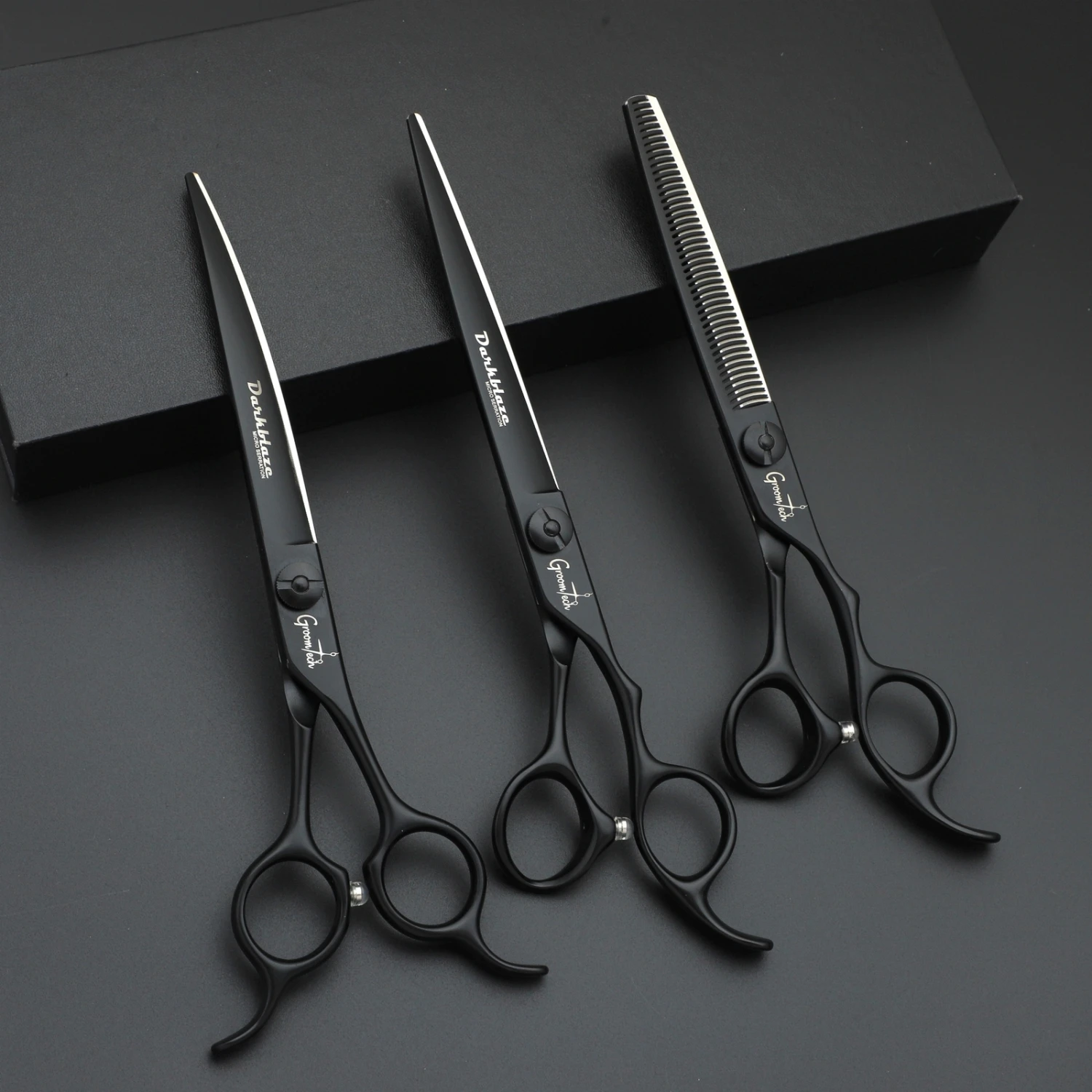 Groomtech Darkblaze Grooming Scissors Kit, Set Of 3 2 Groomtech Darkblaze Grooming Scissors Kit, Set Of 3 - Image 2