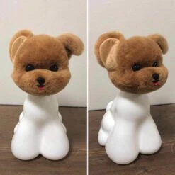 Mr. Jiang Teddy Bear Head Hair / Model Dog [Brown] -Wah Shop MJ TB04B 2