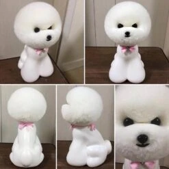 Mr. Jiang Teddy Bear Head Hair / Model Dog [White] -Wah Shop MJ TB04W 2