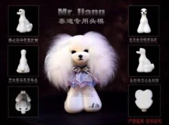 Mr. Jiang Teddy Bear Head Hair / Model Dog [White] -Wah Shop MJ TB04W 5