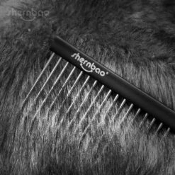 Shernbao Professional Pet Comb 18.7cm [Black] -Wah Shop S GSC187 BK 7
