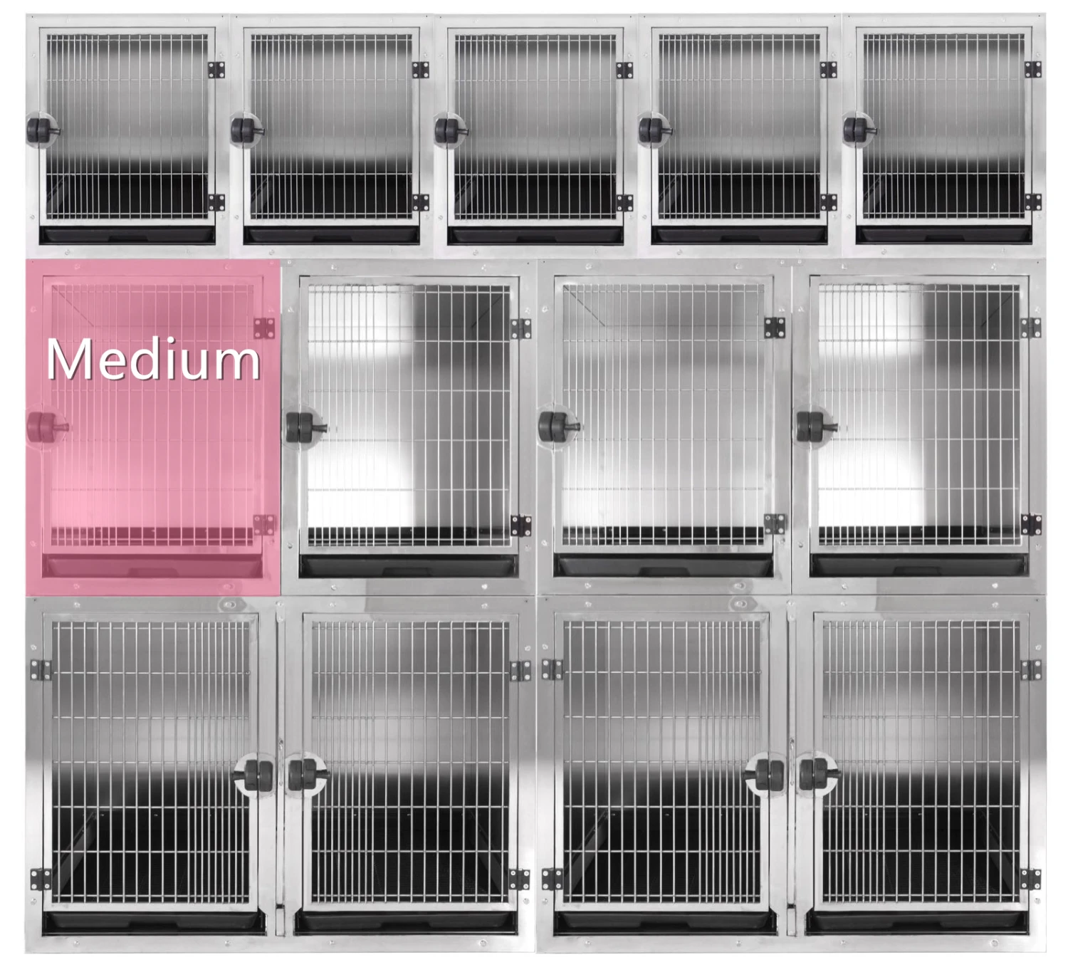 Aeolus KA505T Stainless Steel Modular Cage - Medium 2 Aeolus KA505T Stainless Steel Modular Cage - Medium - Image 2