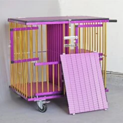 Aeolus 4-Berth Show Trolley With 4" Nylon Wheels - Large [Gold And Purple] -Wah Shop T KB511NAF GP Kit 6