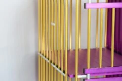 Aeolus 4-Berth Show Trolley With 6" Rubber Wheels - Large [Gold And Purple] -Wah Shop T KB511NAF GP Kit6W 2