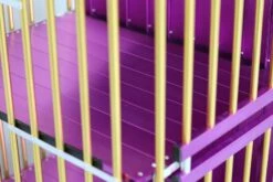 Aeolus 4-Berth Show Trolley With 6" Rubber Wheels - Large [Gold And Purple] -Wah Shop T KB511NAF GP Kit6W 4