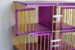 Aeolus 4-Berth Show Trolley With 6" Rubber Wheels - Large [Gold And Purple] -Wah Shop T KB511NAF GP Kit6W 5