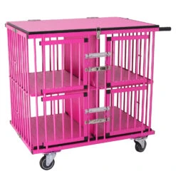 Aeolus 4-Berth Show Trolley With 4" Nylon Wheels - Large [Pink]