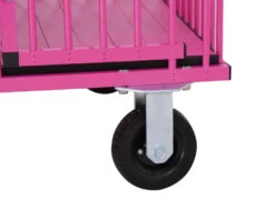 Aeolus 4-Berth Show Trolley With 6" Rubber Wheels - Large [Pink] -Wah Shop T KB511NAF PK Kit6W 2