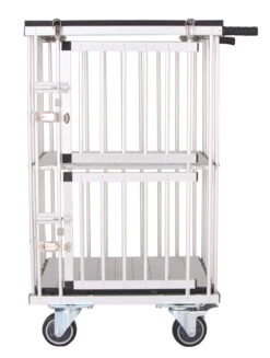 Aeolus 2-Berth Double Deck Show Trolley With 4" Nylon Wheels - XSmall [Pink] -Wah Shop T KB514NAT PK Kit 3